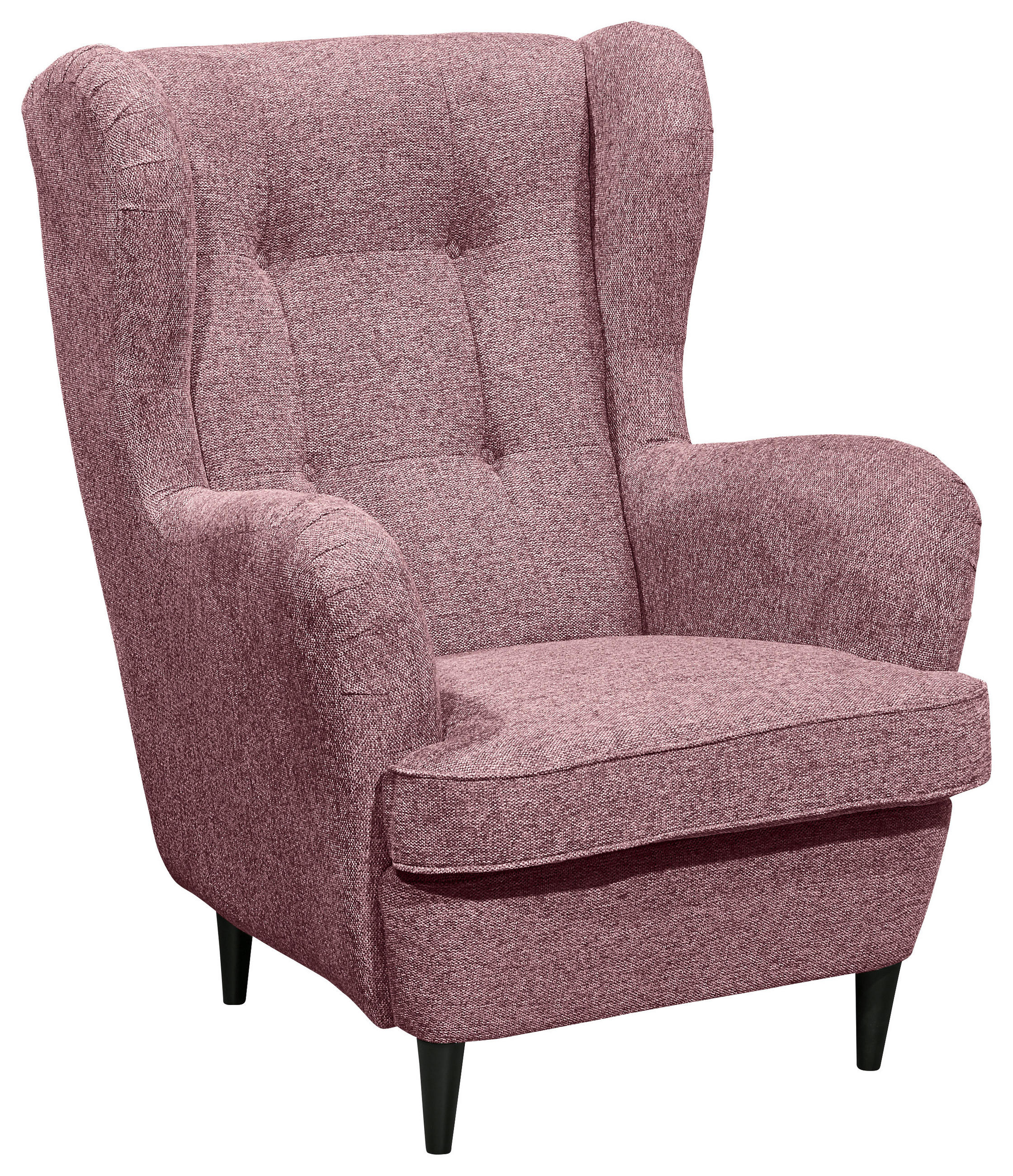 MID.YOU KŘESLO UŠÁK, textil, kompozitní dřevo, růžová