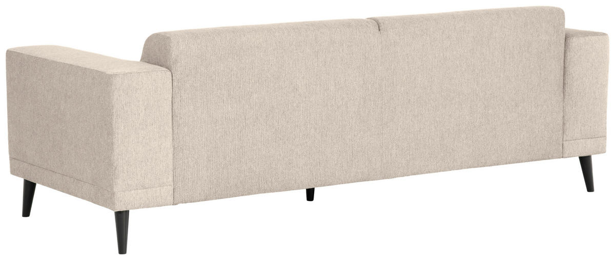3-SITZER-SOFA OSLO_LZ Webstoff Beige  - Beige/Schwarz, Design, Holz/Textil (218/77/93cm) - MID.YOU