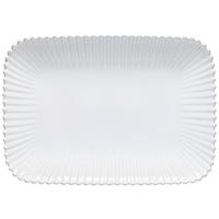 SERVIERPLATTE - Weiß Hochglanz, Basics, Keramik (39,6/28/4,3cm) - Costa Nova