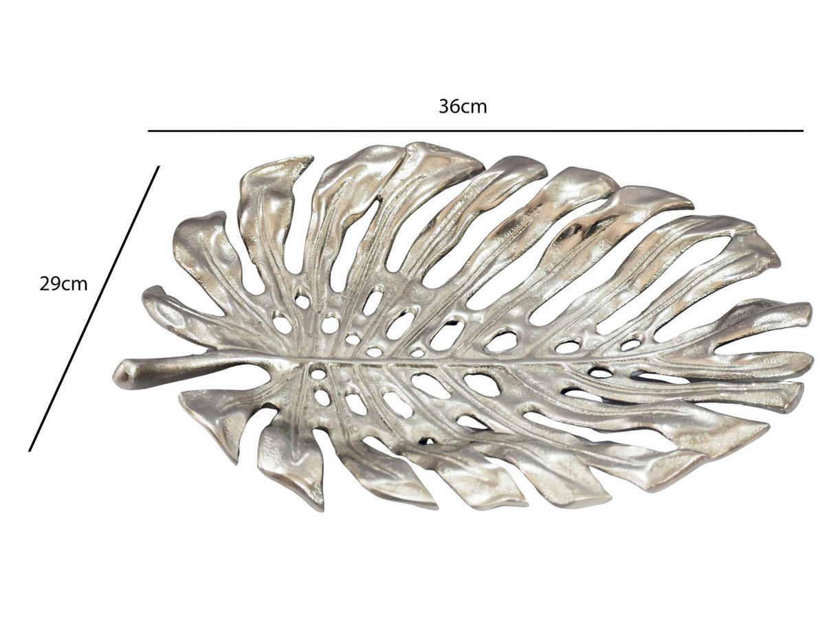 DEKOSCHALE - Silberfarben, Design, Metall (36/29/4cm) - Livetastic