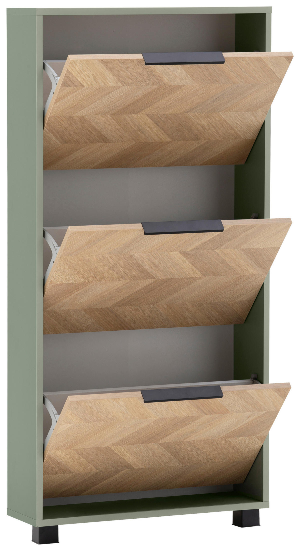 SCHUHKIPPER  in 59,8/124,5/19,55 cm  - Eichefarben/Schwarz, Design, Holzwerkstoff/Kunststoff (59,8/124,5/19,55cm) - MID.YOU