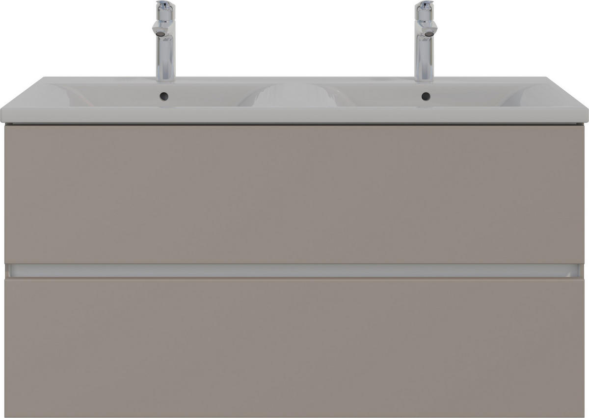 WASCHTISCHKOMBI 121 cm  - Beigebraun/Weiß, MODERN, Keramik/Holzwerkstoff (121cm) - Celina Home