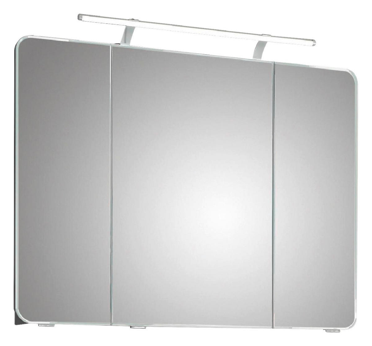 SPIEGELSCHRANK 90/72/17 cm  - Weiß, Basics, Glas/Holzwerkstoff (90/72/17cm) - Sadena