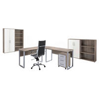 BÜRO erweiterbar, in verschiedenen Holz-Dekoren erhältlich, Schreibtisch seitenverkehrt montierbar, abschließbar Sonoma Eiche, Weiß - Weiß/Sonoma Eiche, MODERN, Holzwerkstoff - MID.YOU