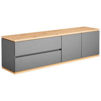 LOWBOARD  in 184/54/42 cm  - Schwarz/Graphitfarben, Design, Holzwerkstoff/Kunststoff (184/54/42cm) - Xora