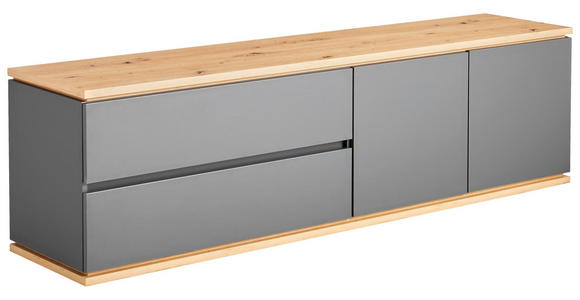 LOWBOARD  in 184/54/42 cm  - Schwarz/Graphitfarben, Design, Holzwerkstoff/Kunststoff (184/54/42cm) - Xora