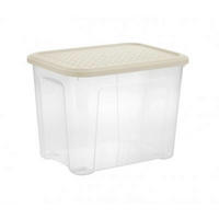 BOX S VÍKEM 18l l - světle hnědá, Basics, plast (37,7/27,7/27.8cm)