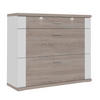 SCHUHKIPPER  in 129/108/42 cm  - Chromfarben/Eichefarben, Design, Holzwerkstoff (129/108/42cm) - Xora