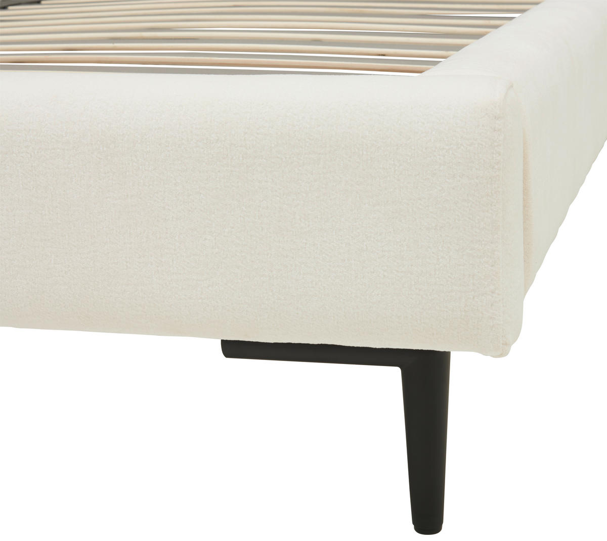 TAPECIRANI KREVET   180/200 cm   bijela  - bijela/crna, Moderno, drvo/metal (180/200cm) - Livetastic