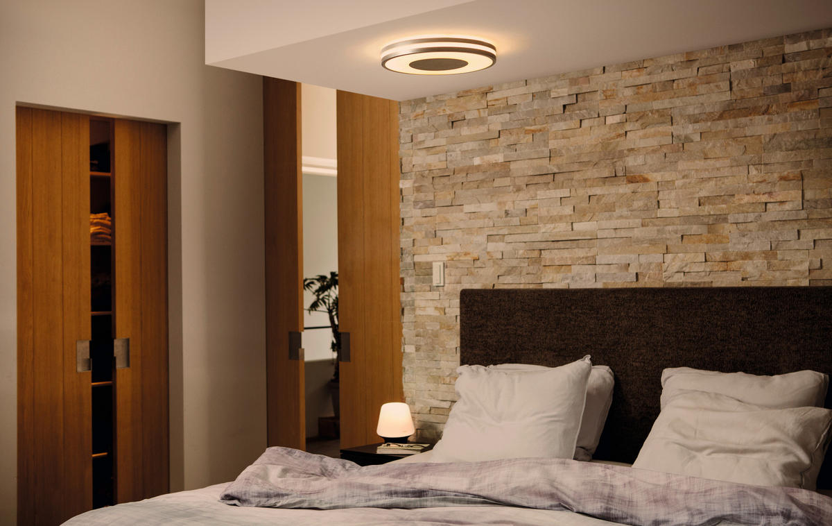 LED-DECKENLEUCHTE White Ambiance Being  Smart 34,8/5,1 cm   - Silberfarben, Design, Metall (34,8/5,1cm) - Philips HUE