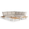 LOUNGEGARNITUR 4-teilig  - Creme/Teakfarben, Basics, Holz/Textil (247/247cm) - Tierra Outdoor