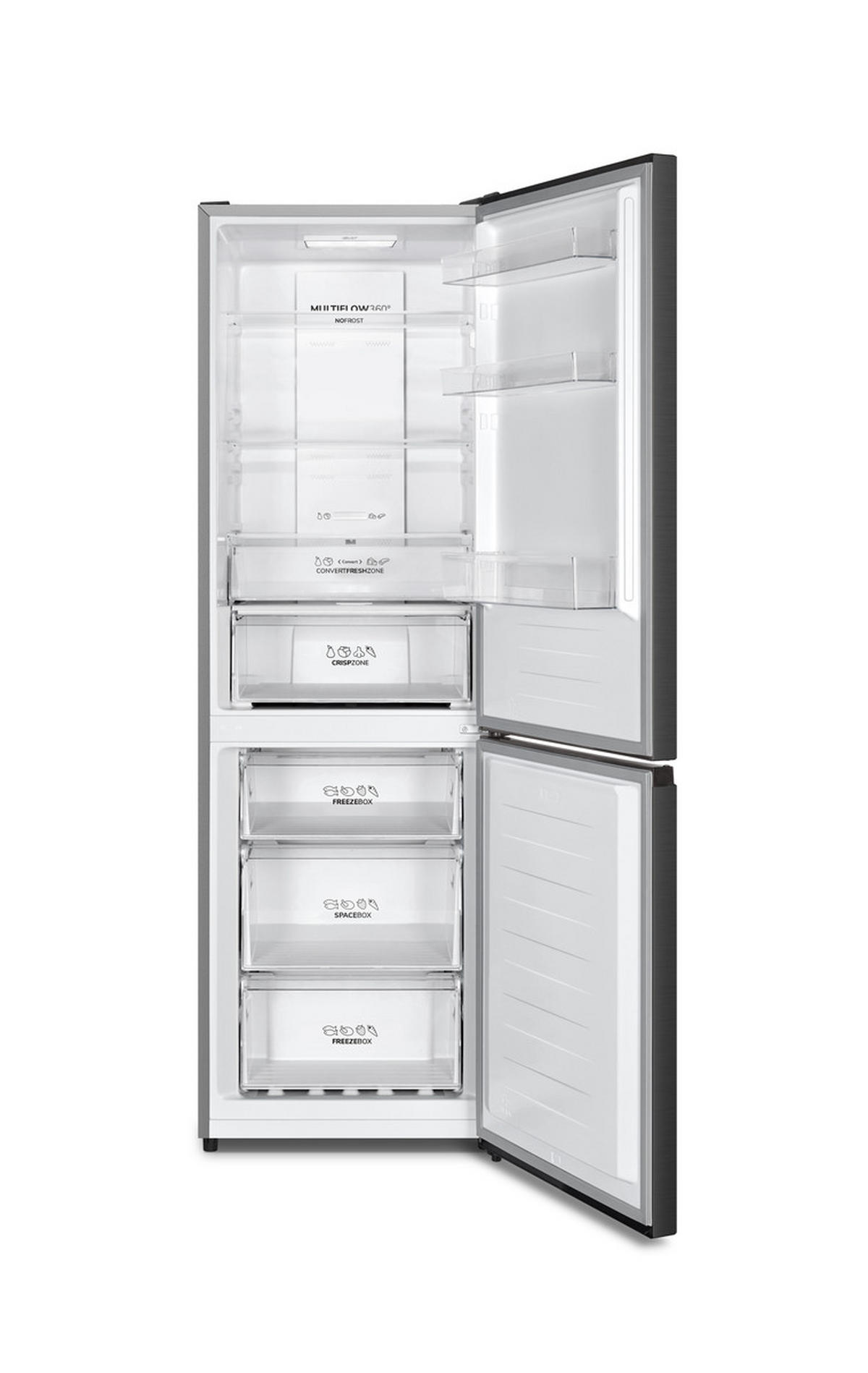 KÜHL-GEFRIER-KOMBINATION 59,5/186/59 cm NRK619CABXL4  - Schwarz, Basics, Metall (59,5/186/59cm) - Gorenje
