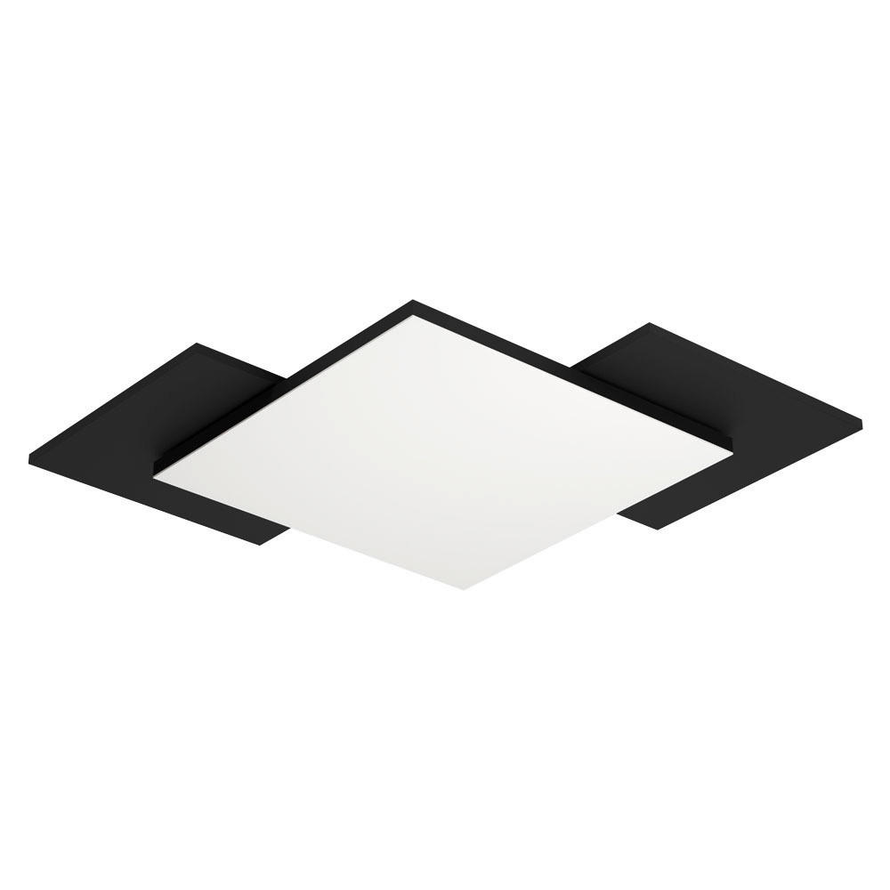 STROPNÍ LED SVÍTIDLO, 7/43,5/43,5 cm - bílá/černá, Design, kov/dřevo (7/43,5/43,5cm) - Eglo