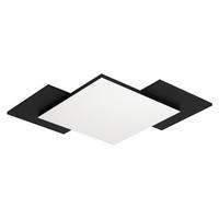 STROPNÍ LED SVÍTIDLO, 7/43,5/43,5 cm - bílá/černá, Design, kov/dřevo (7/43,5/43,5cm) - Eglo