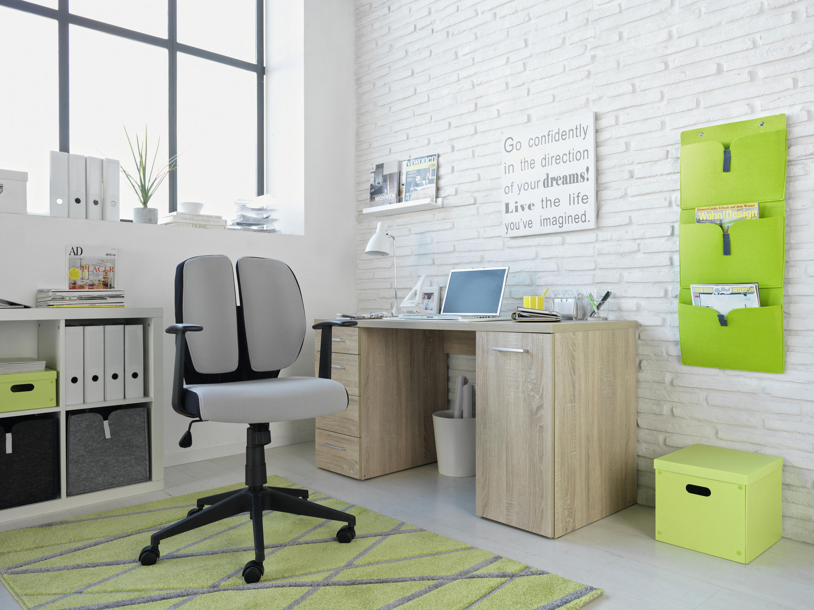 PC STŮL, barvy dubu, 139/74/60 cm - barvy dubu, Basics, kompozitní dřevo/plast (139/74/60cm) - Xora