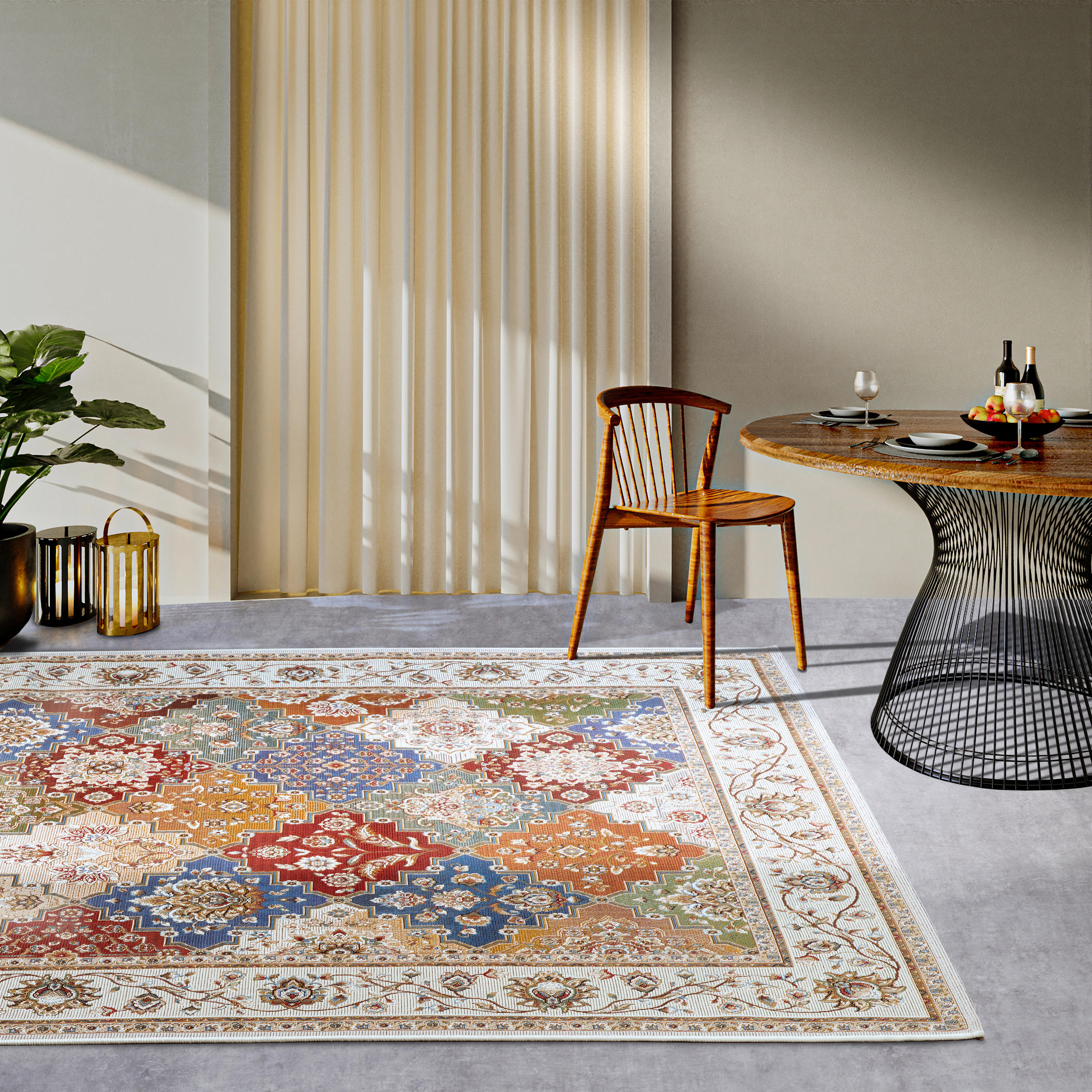 OUTDOORTEPPICH 200/285 cm Kollektion 1767 Creme, Multicolor  - Multicolor/Creme, Design, Kunststoff (200/285cm) - Villeroy & Boch