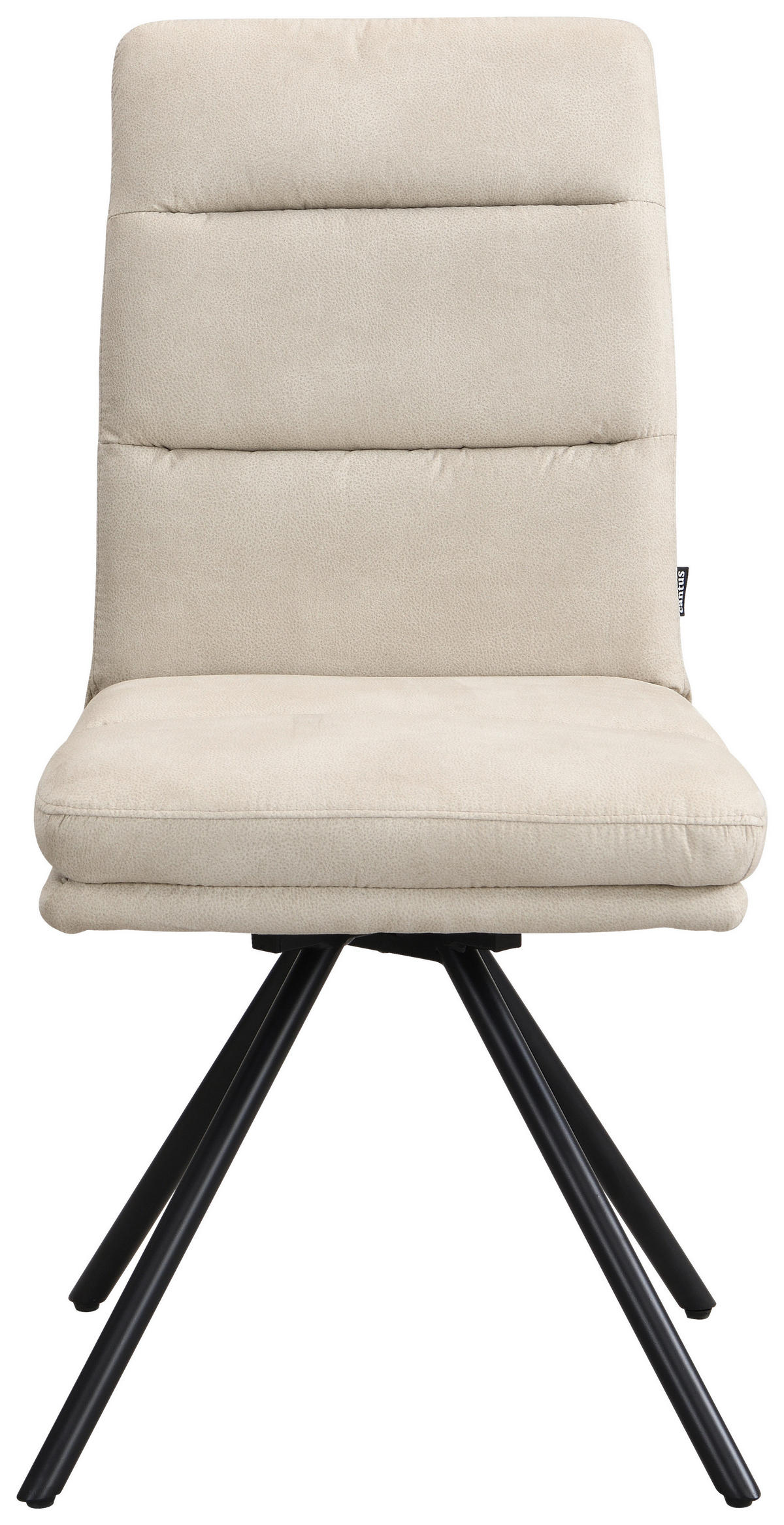 STUHL - Beige/Schwarz, Design, Textil/Metall (46/92,5/65cm) - Cantus