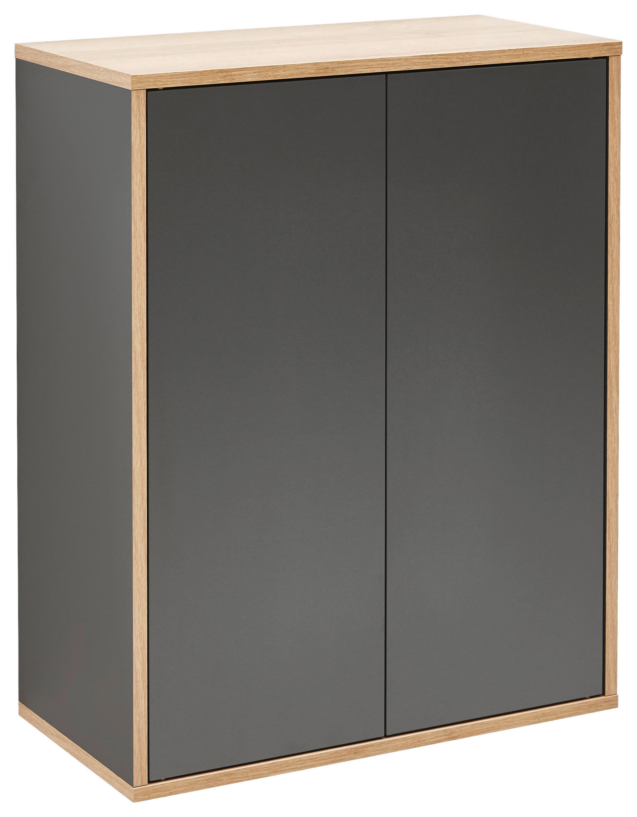 Mid.you Unterschrank Anthrazit, Eiche 60x75x30.5 cm