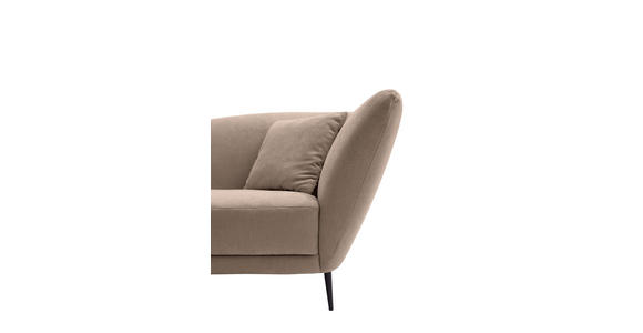 RÉCAMIERE Taupe Chenille Zierkissen, Rücken echt  - Taupe/Schwarz, KONVENTIONELL, Textil/Metall (224/70/97cm) - Hom`in