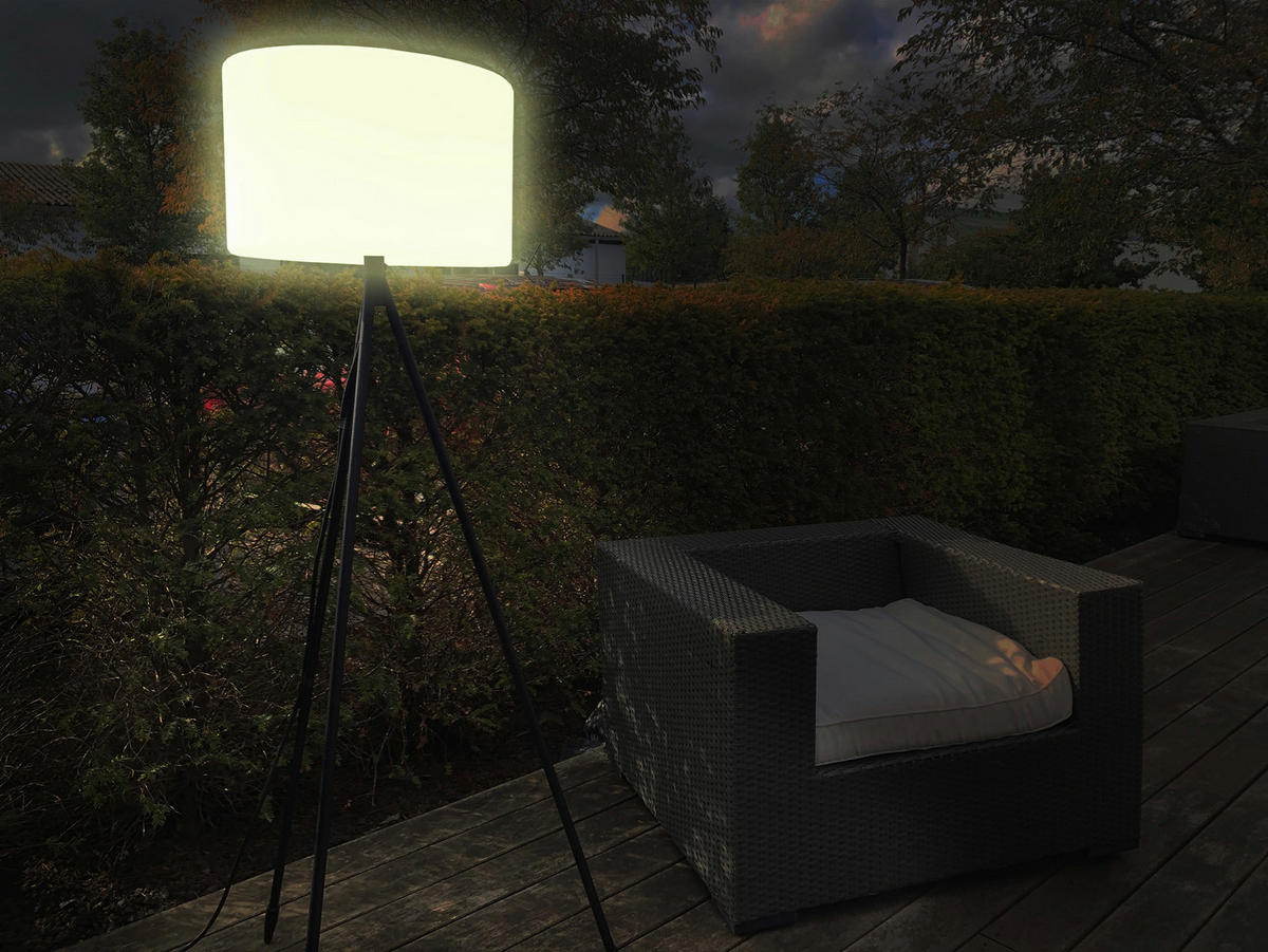 LED-STEHLEUCHTE 40/143 cm    - Schwarz/Weiß, Basics, Kunststoff (40/143cm) - Tint