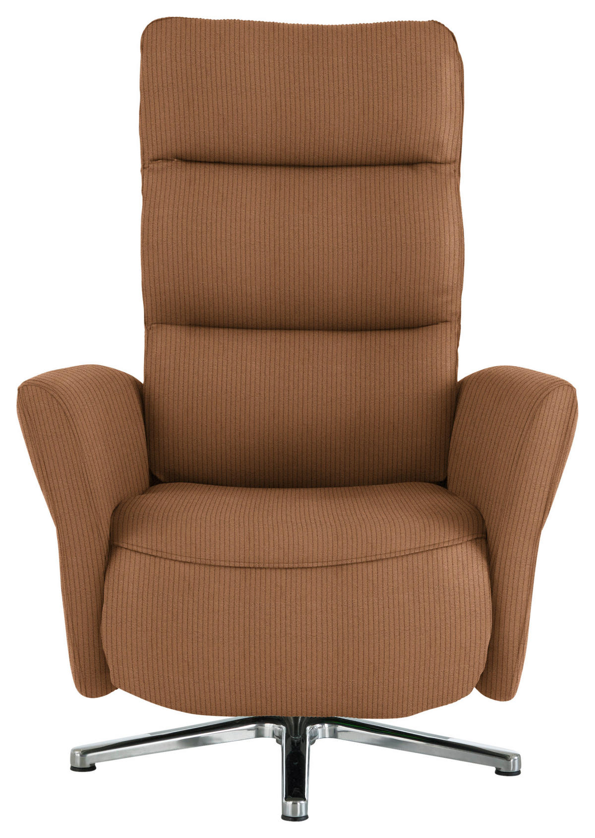 RELAXSESSEL in Textil Cognac  - Chromfarben/Cognac, Design, Textil/Metall (78/113/83cm) - Beldomo Speed