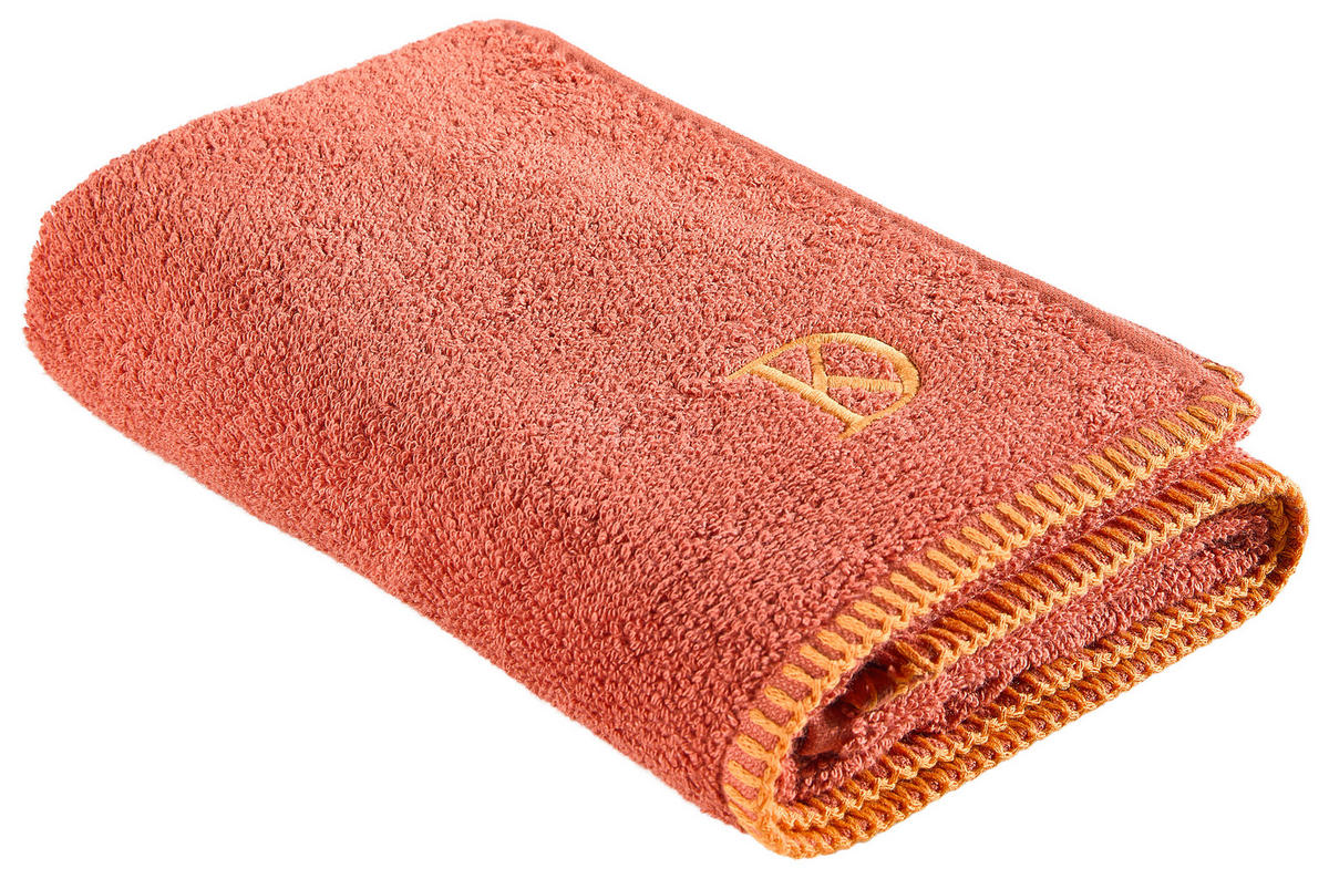 HANDTUCH BOLANO Dunkelorange  - Dunkelorange, KONVENTIONELL, Textil (50/100cm) - Dieter Knoll