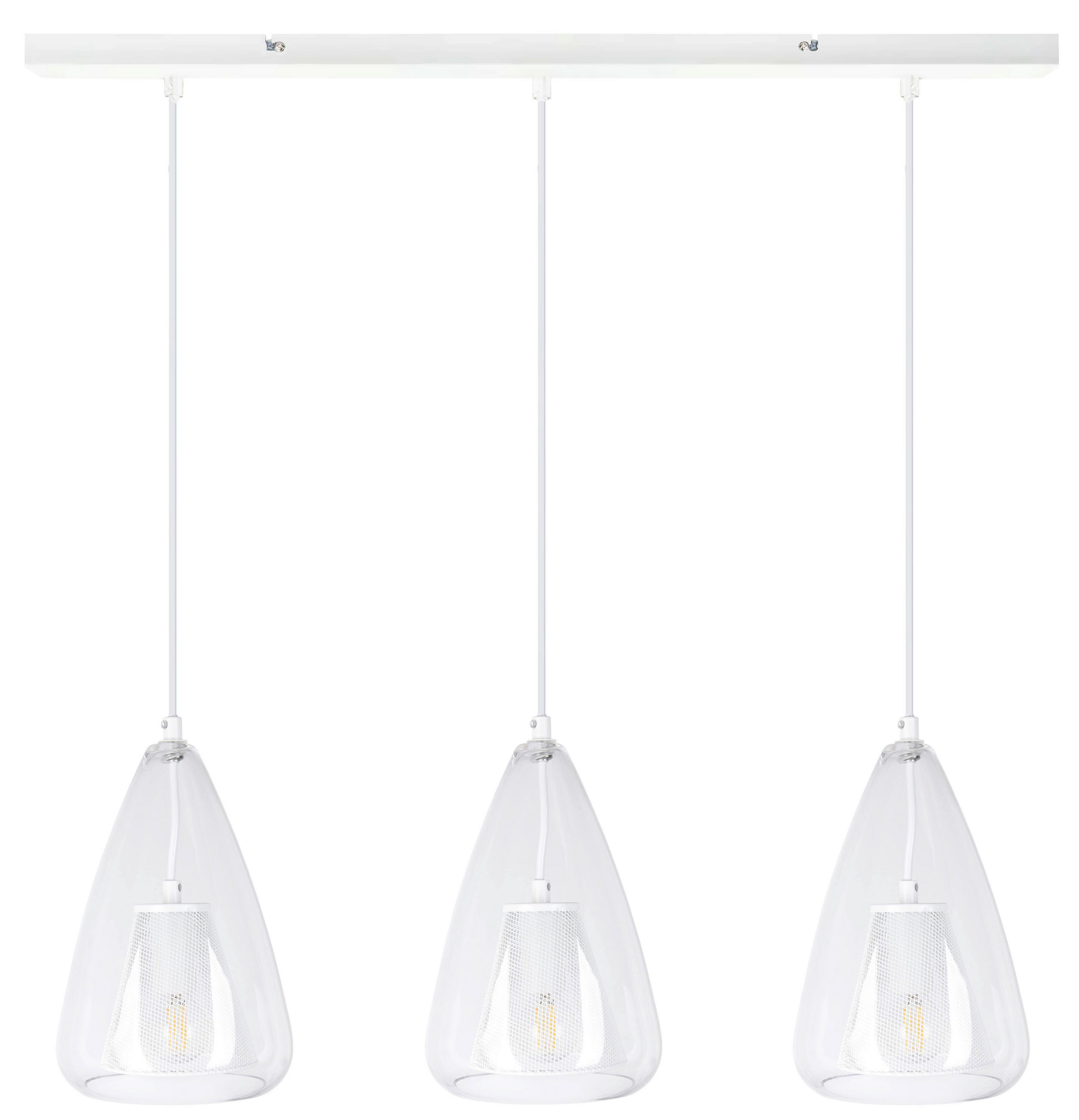 LUSTER    16,5/75/150 cm    - bela, Dizajnerski, metal (16,5/75/150cm)