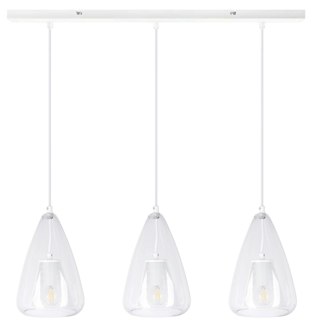 LUSTER    16,5/75/150 cm    - bela, Dizajnerski, metal (16,5/75/150cm)