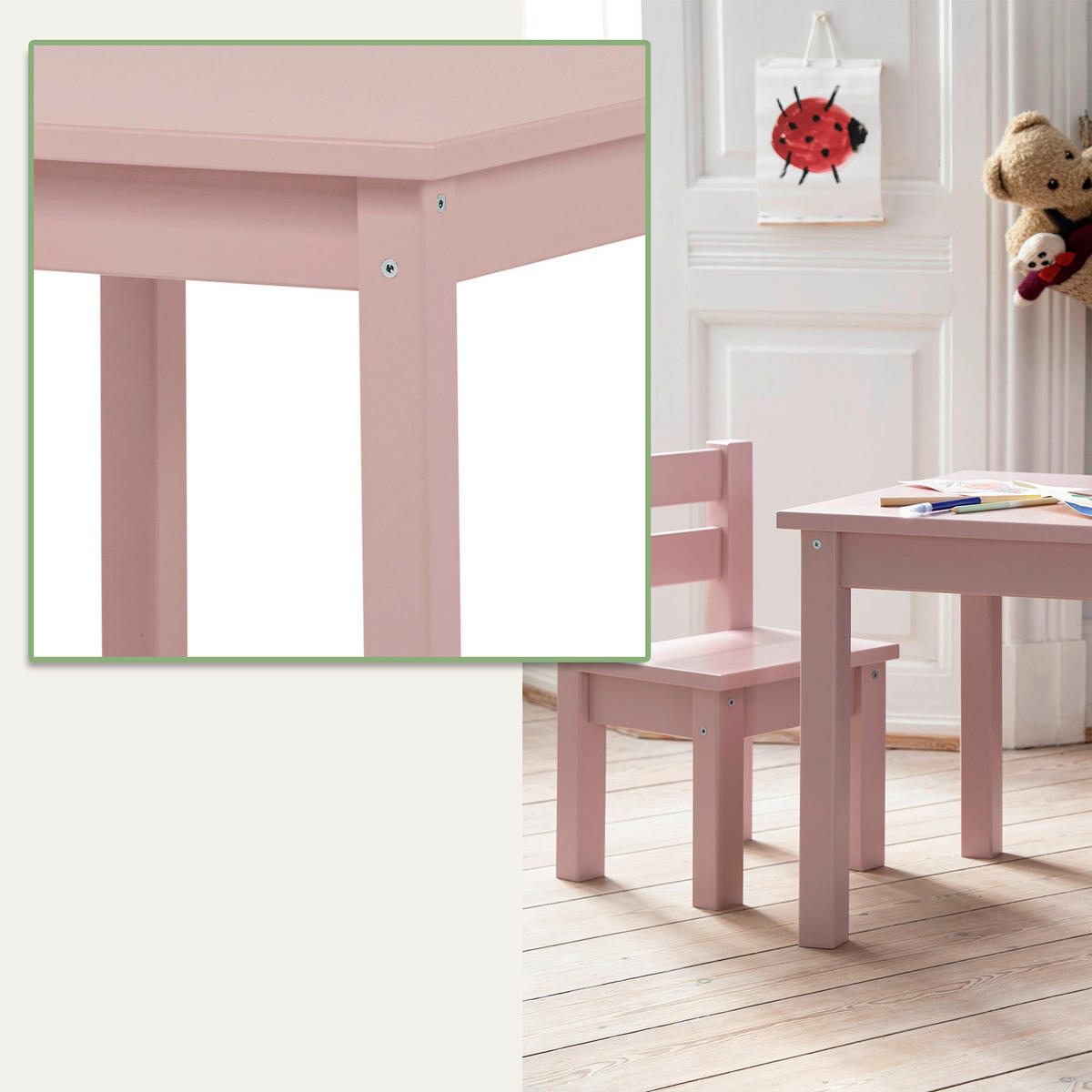 KINDERSITZGRUPPE - Rosa, MODERN, Holz - MID.YOU