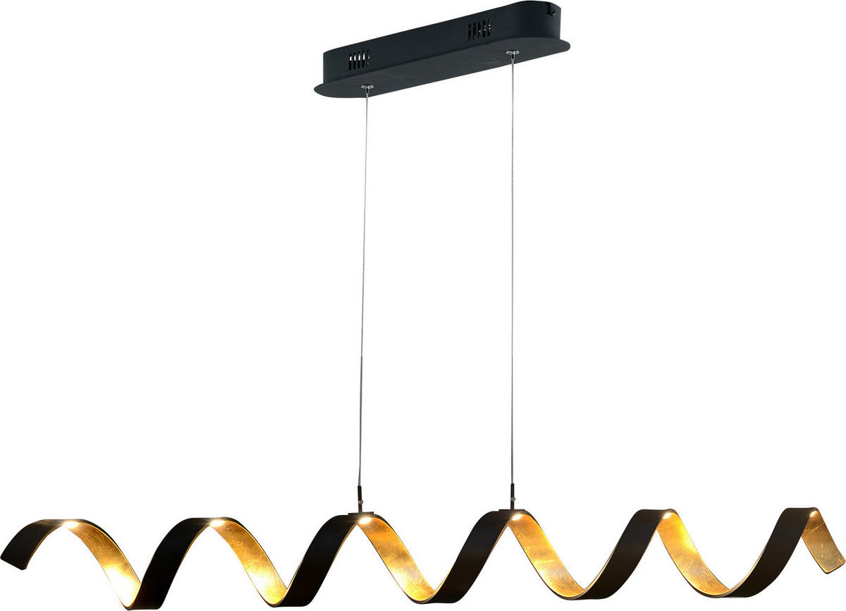 LED-HÄNGELEUCHTE  - Goldfarben/Schwarz, Design, Metall (120/125/13,5cm)