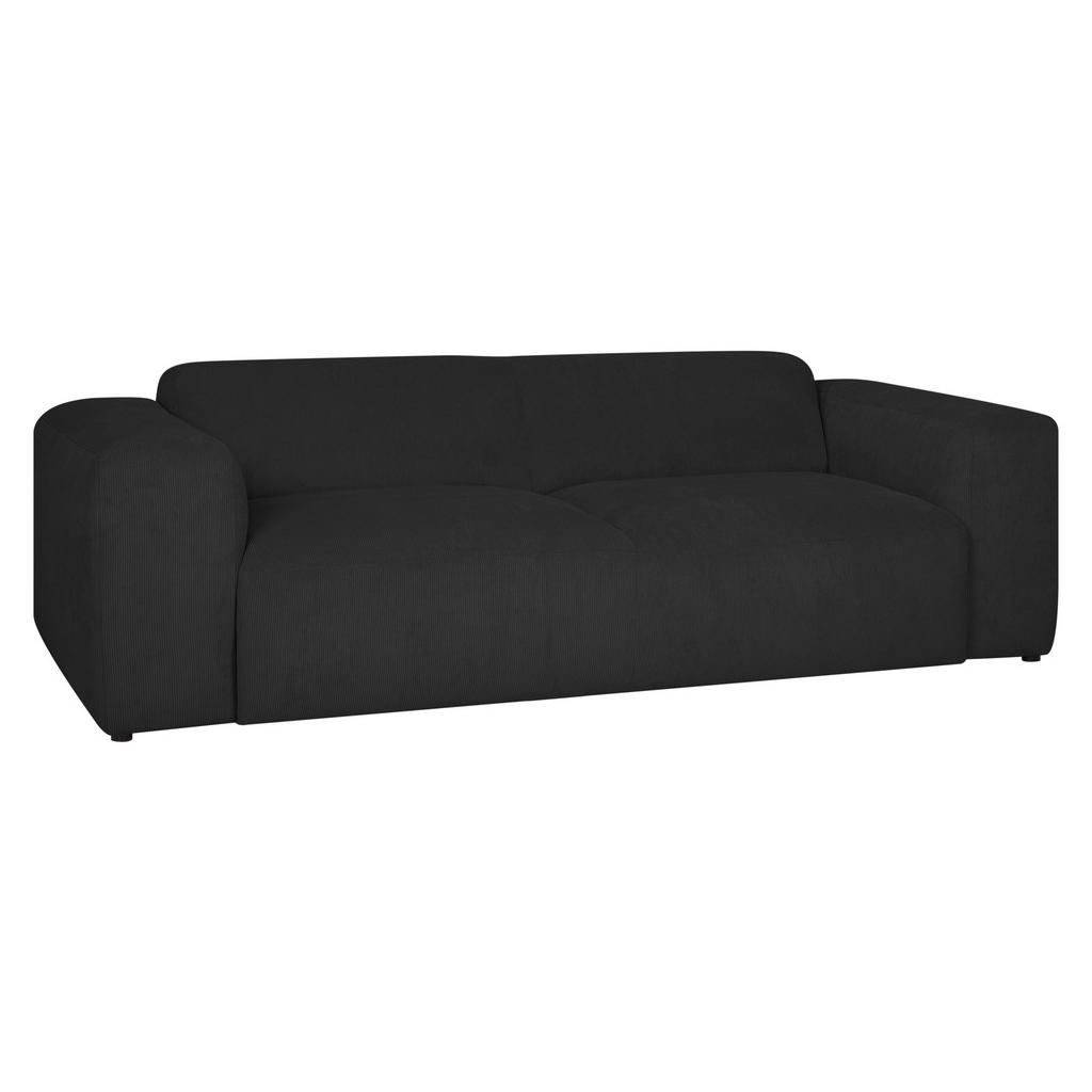 Thumbnail - Mid.you 3-Sitzer-Sofa Hannah, Schwarz, Textil, 2-Sitzer, 247x75x104 cm, Made in EU, Wohnzimmer, Sofas & Couches, Sofas, ...