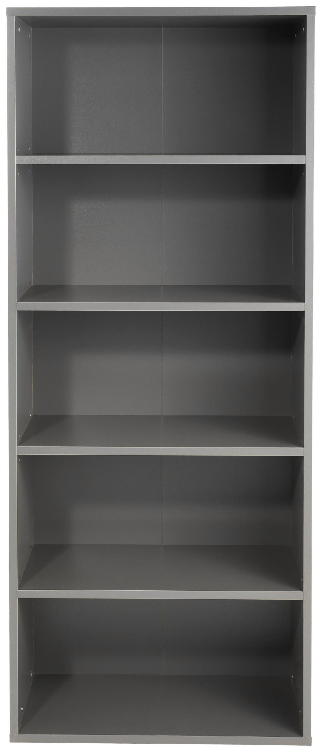 AKTENREGAL Graphitfarben  - Schwarz/Graphitfarben, MODERN, Holzwerkstoff/Kunststoff (80/197/40cm) - Novel