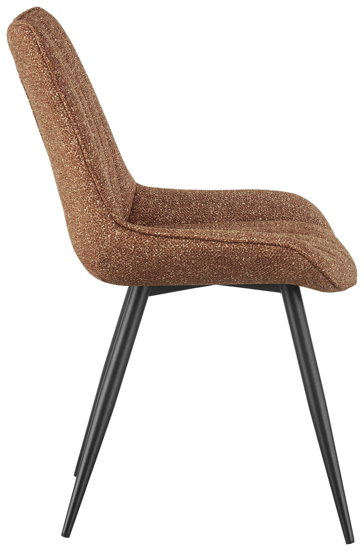 STUHL Leinenoptik Braun Pappel Sperrholz  - Schwarz/Braun, KONVENTIONELL, Holz/Textil (54/88/61,5cm) - MID.YOU