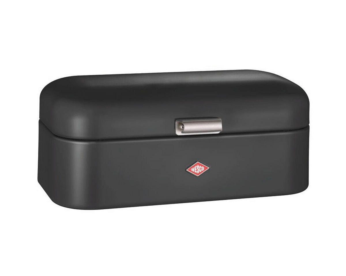 BROTKASTEN - Schwarz, KONVENTIONELL, Metall (42/17/22cm) - Wesco