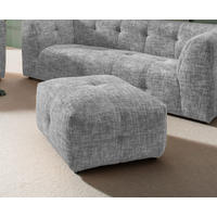 HOCKERTextil Silberfarben  - Silberfarben/Schwarz, Design, Kunststoff/Textil (72/44/72cm) - Livetastic