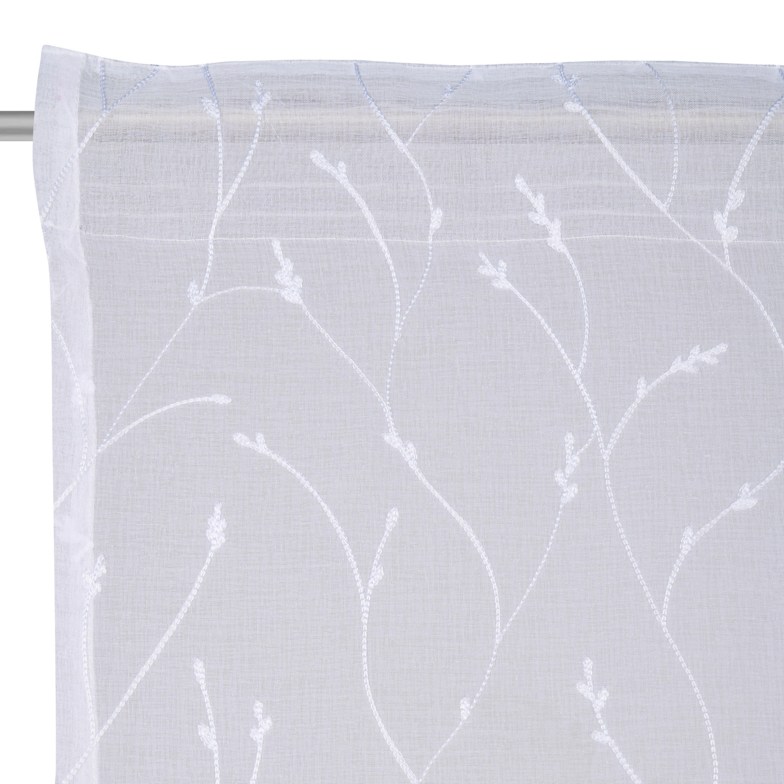 FERTIGVORHANG  transparent  135/245 cm   - Weiß, KONVENTIONELL, Textil (135/245cm) - Esposa