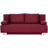 SCHLAFSOFA in Webstoff Bordeaux  - Chromfarben/Bordeaux, Design, Textil/Metall (197/88/89cm) - Xora
