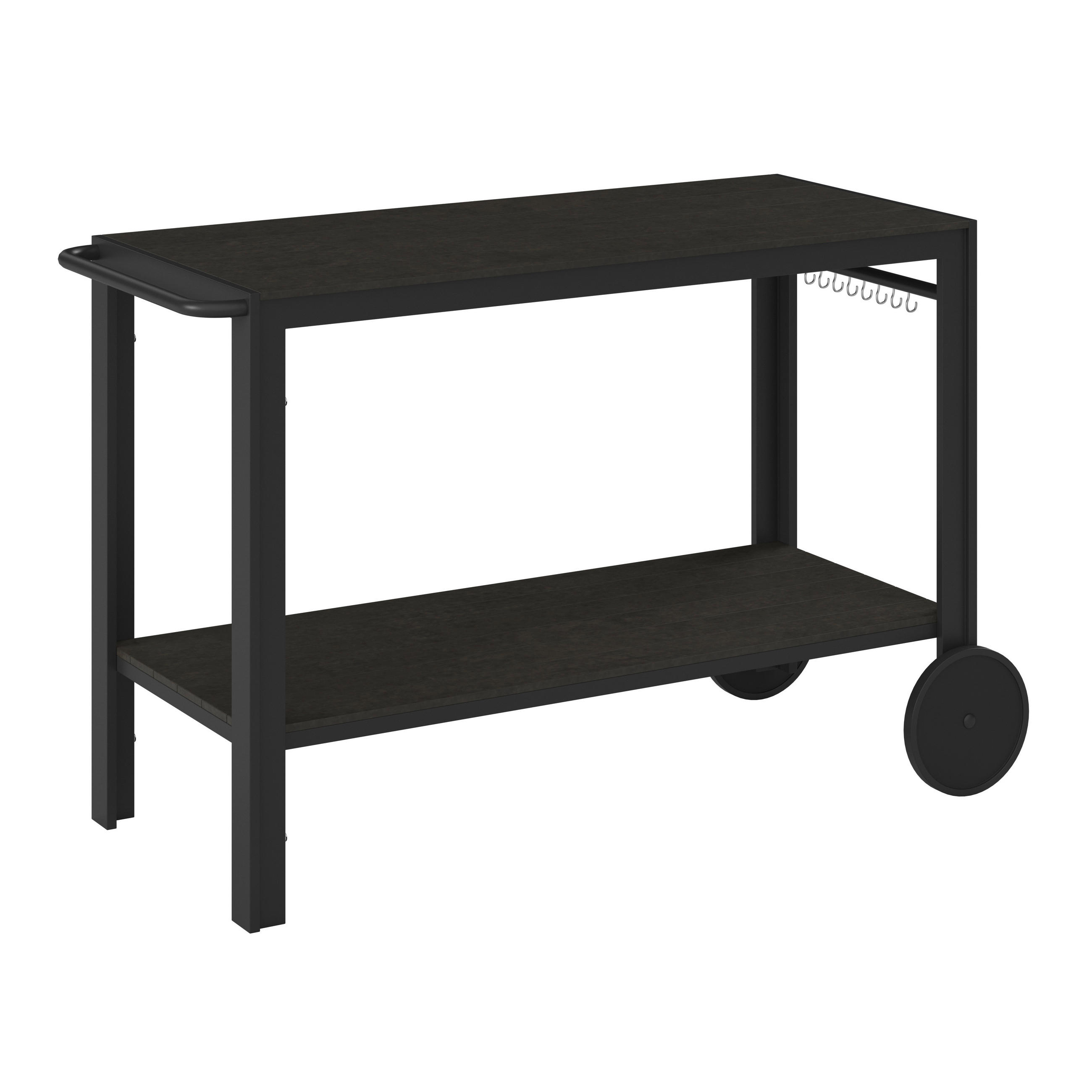 GARTEN-SERVIERWAGEN - Schwarz, Modern, Kunststoff/Metall (45/74/105cm) - Ambia Garden