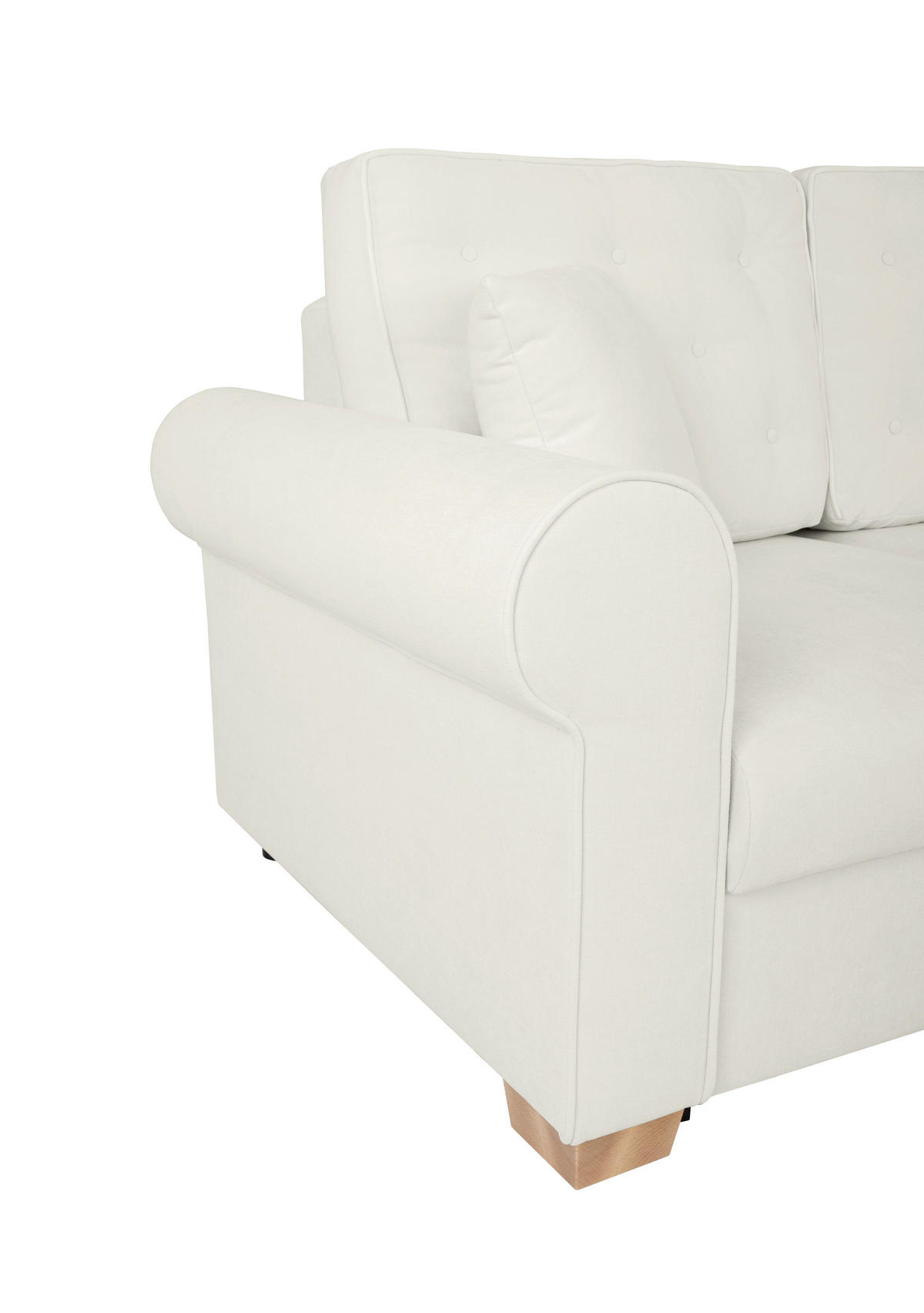 SCHLAFSOFA in Chenille Hellgrau  - Buchefarben/Hellgrau, Design, Holz/Textil (240/94/98cm) - MID.YOU