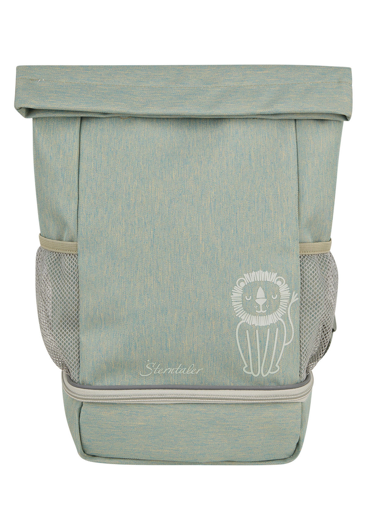 KINDERRUCKSACK Löwe Leo  - Salbeigrün, Basics, Textil (36/31/13cm) - Sterntaler