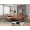 ECKSOFA PALMERA V Cognac Mikrofaser  - Wengefarben/Cognac, KONVENTIONELL, Holz/Textil (163/244cm) - Sit & More