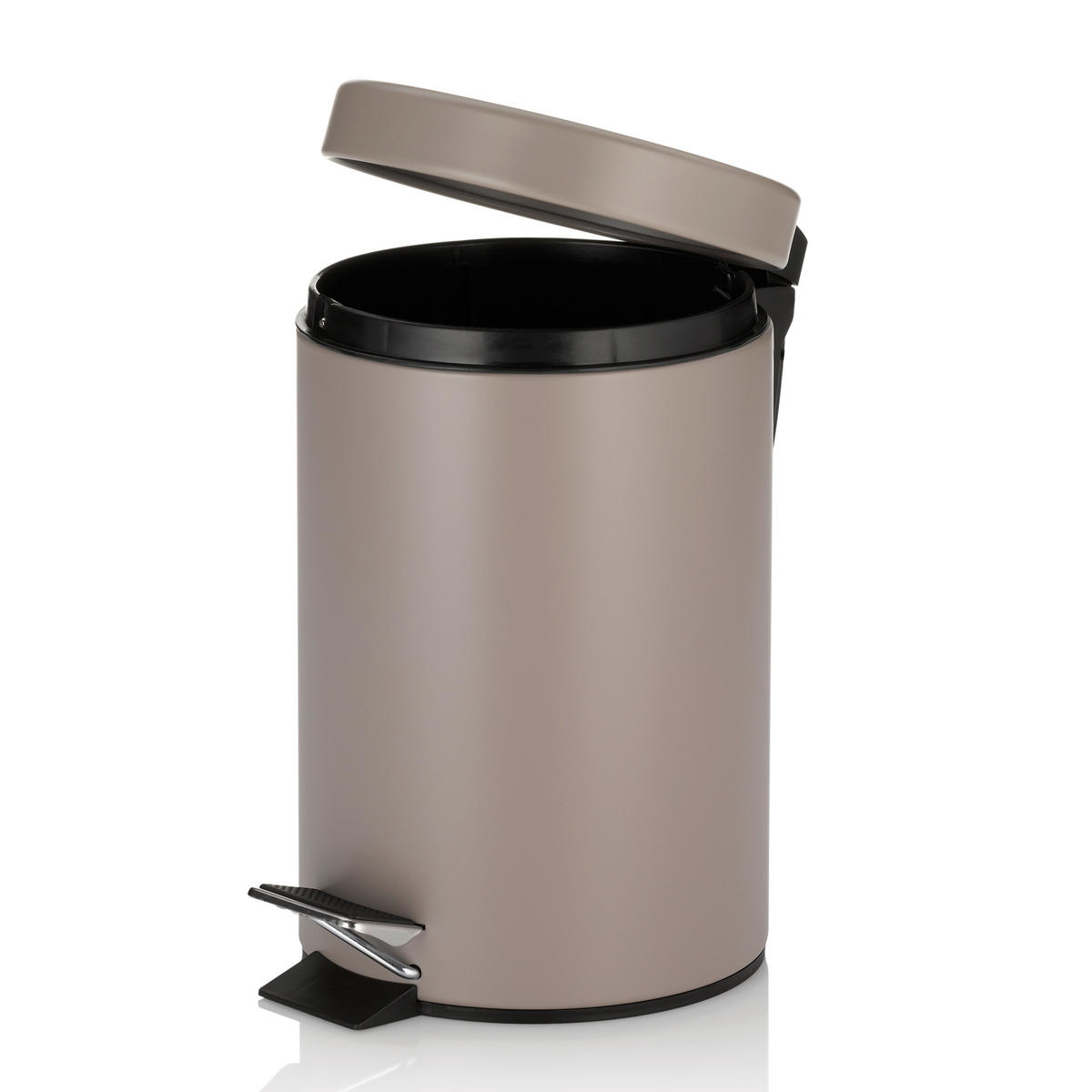 KOSMETIKEIMER MONACO 3 L  - Schwarz/Braun, Basics, Kunststoff/Metall (17/26cm) - Kela