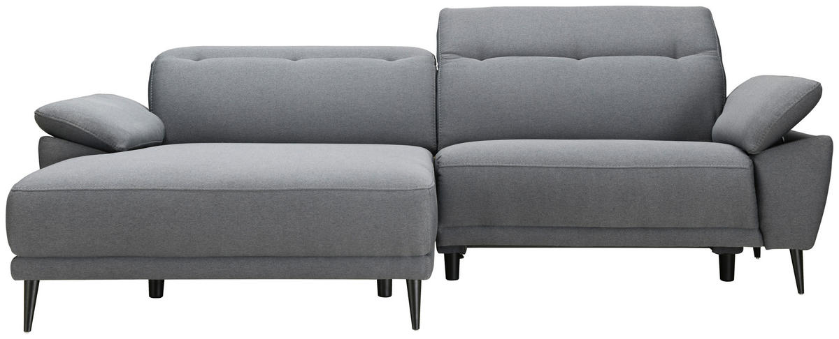 HÖRNSOFFA i linneimitation ljusgrå  - ljusgrå/svart, Design, metall/textil (172/262cm) - MID.YOU