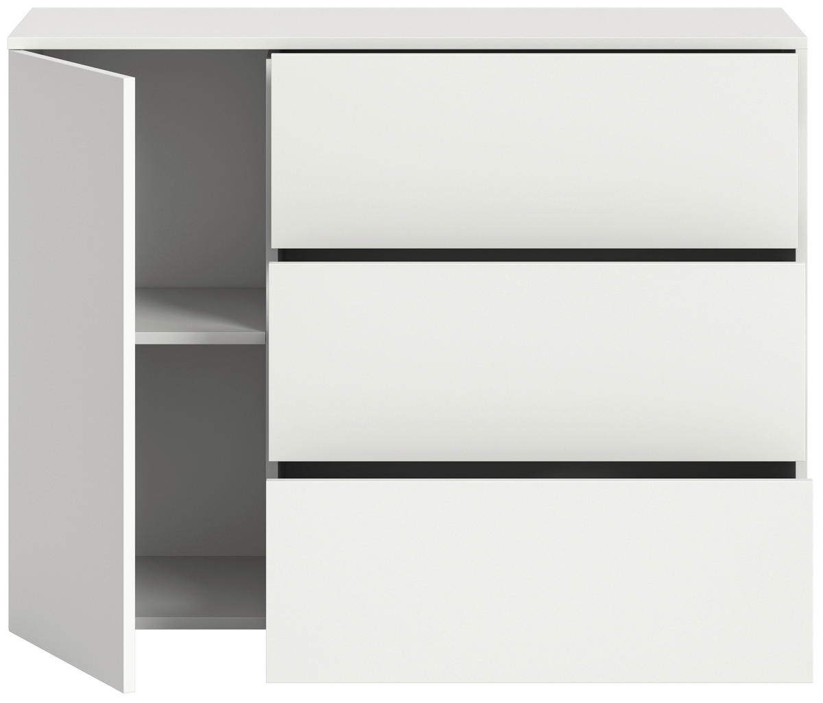SIDEBOARD Samba  in 105/80/37 cm  - Weiß, Design, Holzwerkstoff (105/80/37cm) - MID.YOU