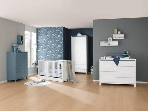 HIGHBOARD Olli Highboard 2T2S  in  - Blau, Basics, Holzwerkstoff (94,8/119,7/40,1cm) - Paidi