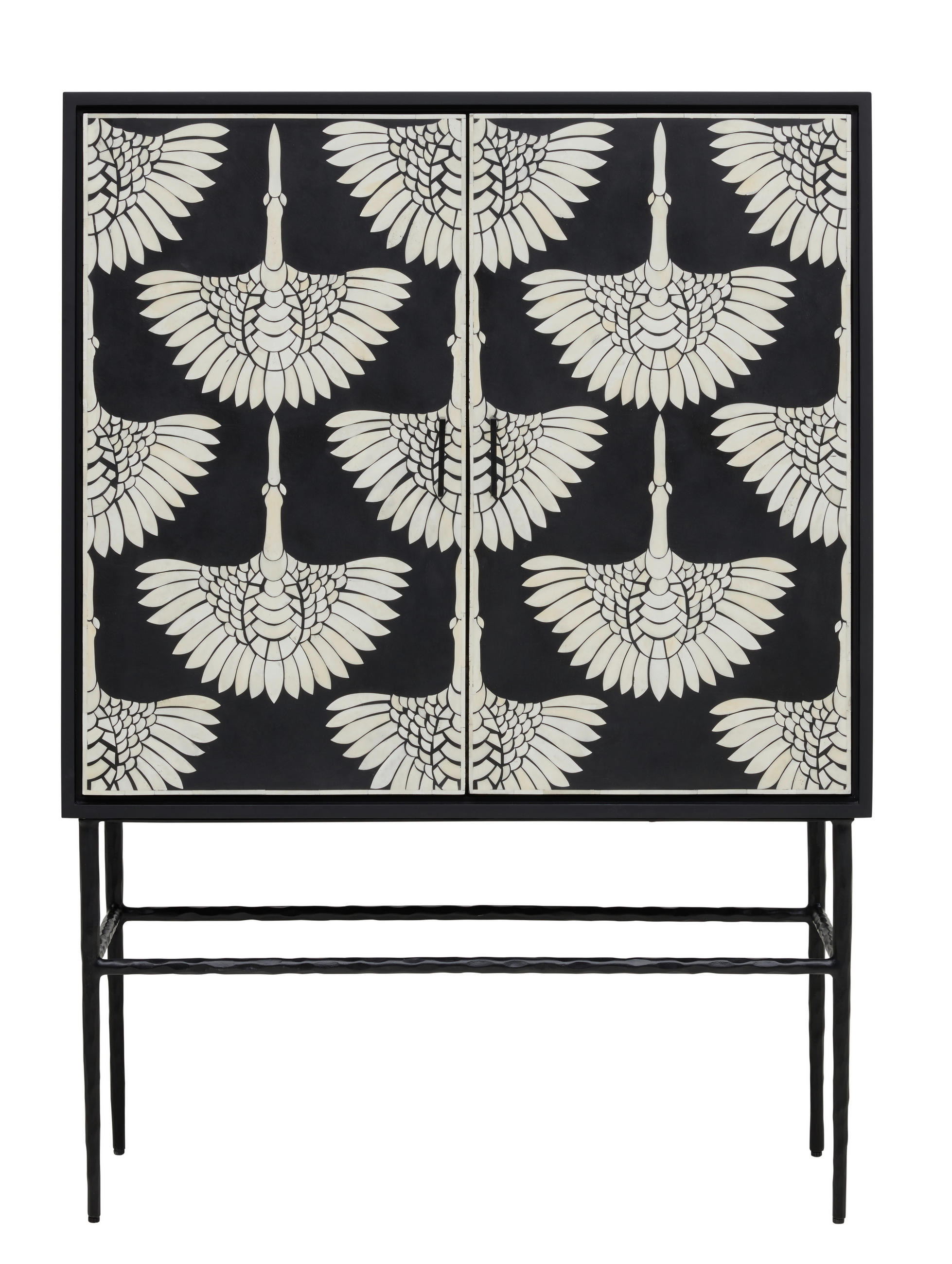 HIGHBOARD  in 100/140/40 cm  - Schwarz/Naturfarben, LIFESTYLE, Holzwerkstoff/Metall (100/140/40cm) - Ambia Home