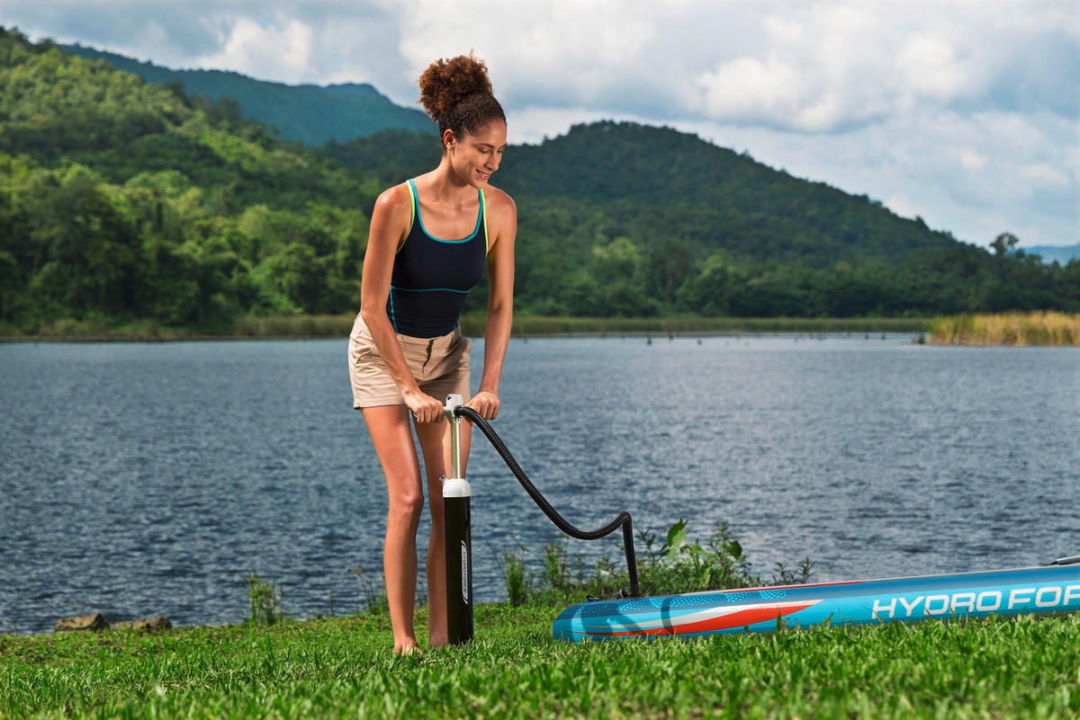 STAND-UP PADDLE BOARD HYDRO-FORCE  - Blau/Grau, KONVENTIONELL, Kunststoff/Metall (305/84/15cm) - Bestway