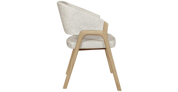 ARMLEHNSTUHL  Typenauswahl Jacquard  - Eichefarben/Beige, KONVENTIONELL, Holz/Textil (57/84/61cm) - Linea Natura