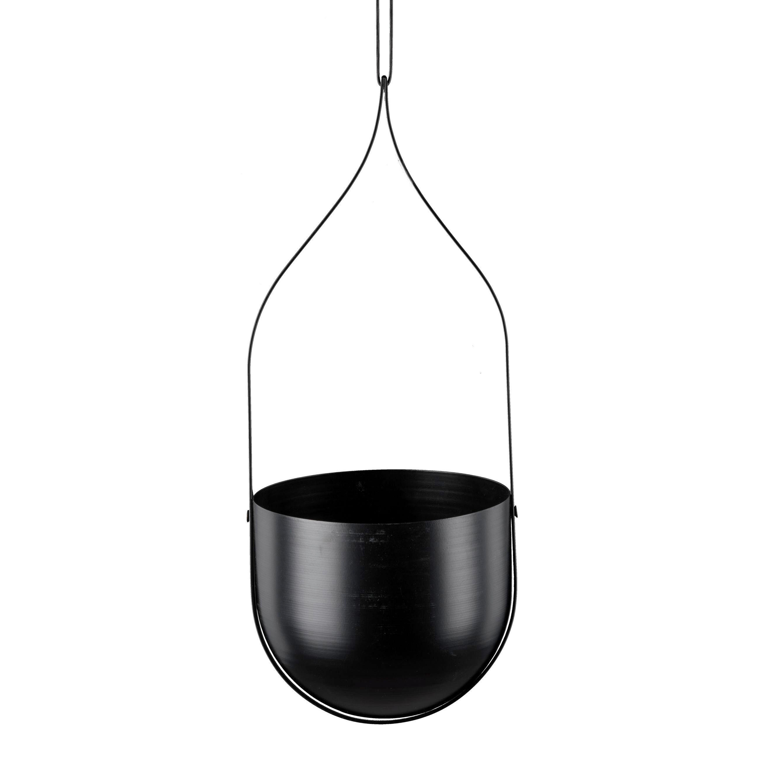 ÜBERTOPF   - Schwarz, Basics, Metall (16,5/41/16cm)