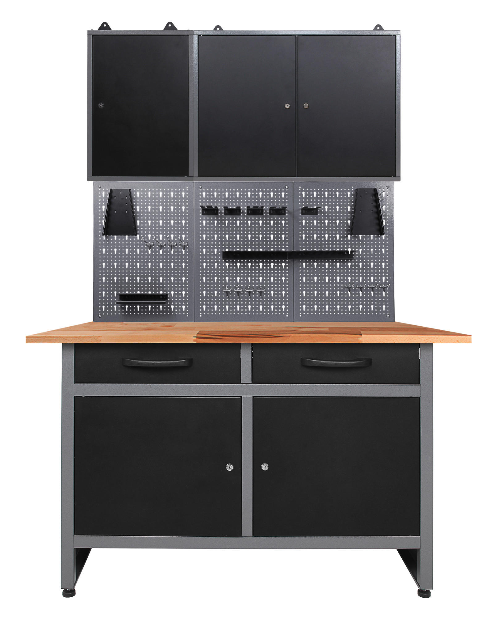 XXXLutz Werkbankset Anthrazit, Grau 120x205x60 cm
